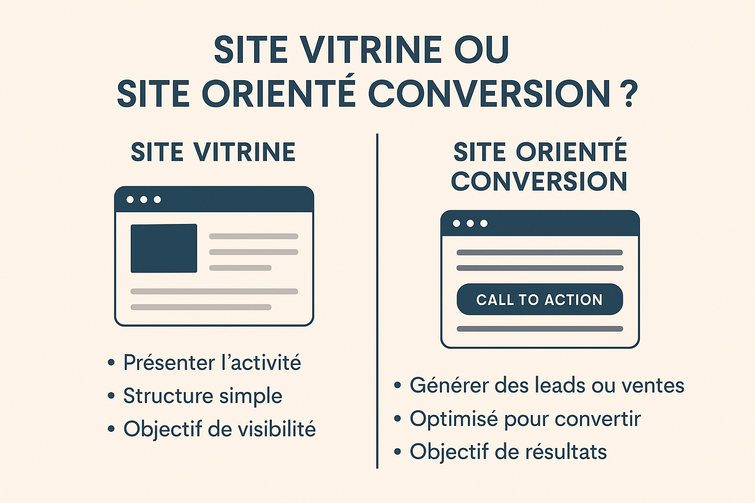 Site vitrine ou conversion: comment choisir le bon site web?